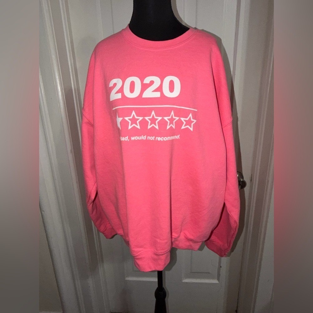 Women's XL sweater, shirt, top Pink‎ Graphic Sweatshirt pullover 2020